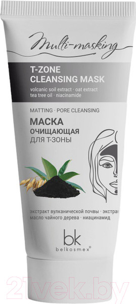 Изображение товара Маска для лица кремовая BelKosmex Multi-Masking Очищающая для Т-зоны (60г)