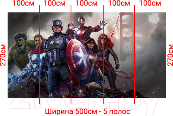 Изображение товара Фотообои листовые Arthata Fotooboi-Geroi-104 (500x270)