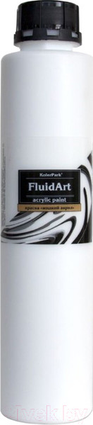 Изображение товара Акриловая краска KolerPark Fluid Art Жидкий акрил (800мл, белый)
