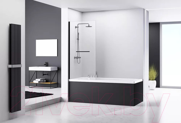 Изображение товара Стеклянная шторка для ванны Abber Immer Offen AG70080B