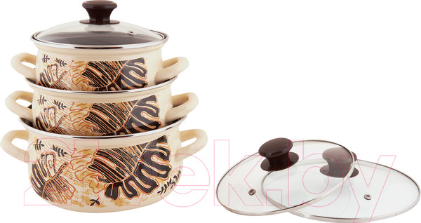 Изображение товара Набор кастрюль КМЗ Техас 1 Экстра (3шт, слоновый)