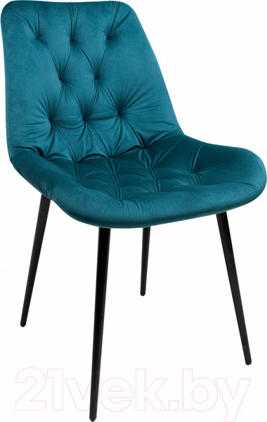 Изображение товара Стул Алвест AV 435 (темно-бирюзовый бархат H-56/черный)