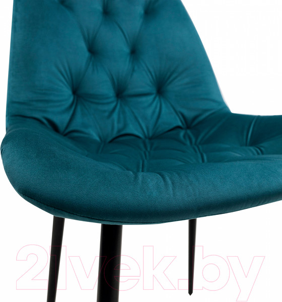 Изображение товара Стул Алвест AV 435 (темно-бирюзовый бархат H-56/черный)