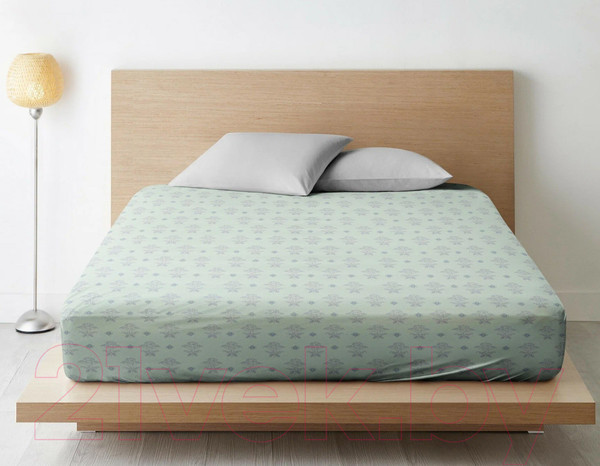 Изображение товара Простыня Ночь нежна Мелани На резинке 200x200x20 / 70045-3 (мята)