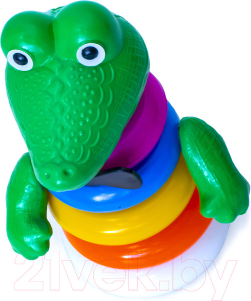 Изображение товара Развивающая игрушка Пластмастер Пирамида Крокодил / 13210