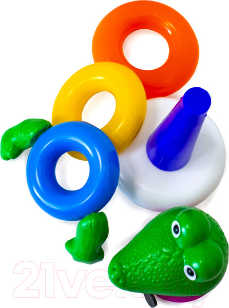 Изображение товара Развивающая игрушка Пластмастер Пирамида Крокодил / 13210