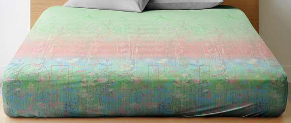 Изображение товара Простыня Ночь нежна На резинке Утренняя свежесть 200x200x20 / 70005-2 (мята)