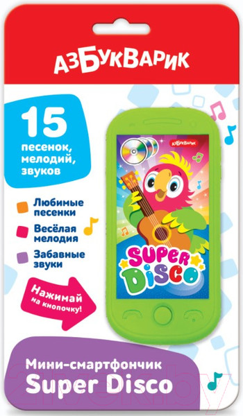 Изображение товара Развивающая игрушка Азбукварик Мини-смартфончик Super Disco / 3042