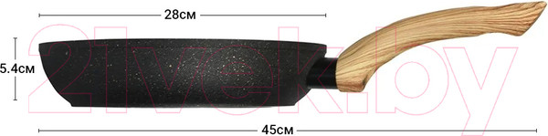 Изображение товара Сковорода Fissman Black Cosmic 4343
