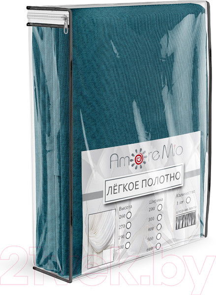 Изображение товара Гардина Amore Mio RR 31483-44050 300x290 / 13934 (бирюзовый)