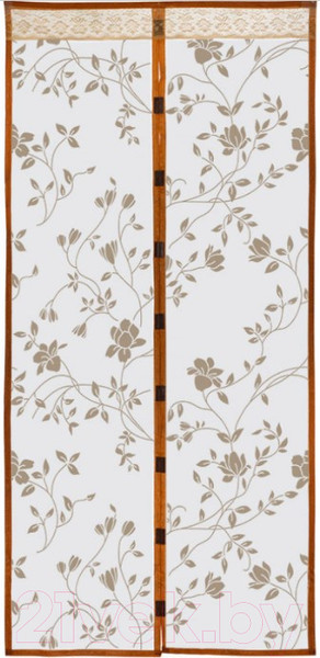 Изображение товара Москитная сетка на дверь Рыжий кот Капутомоскито Цветочный узор / 103711