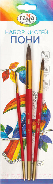 Изображение товара Набор кистей ГАММА Пони / 280618.09.03 (3шт)