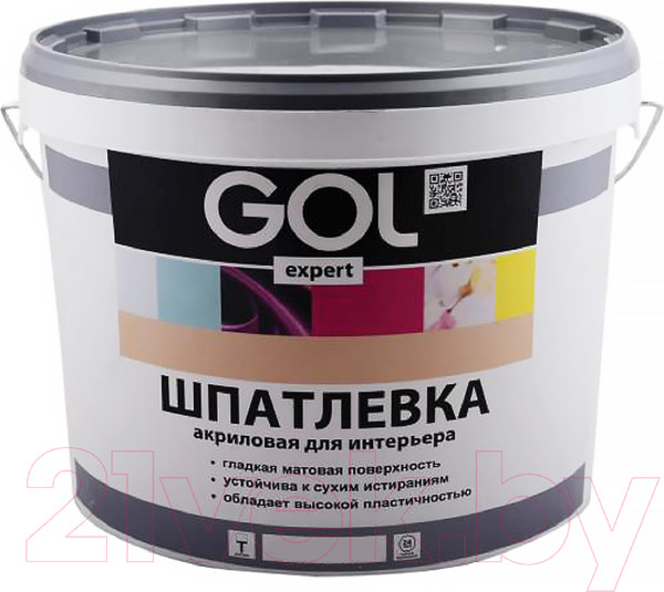 Изображение товара Шпатлевка готовая GOL Expert Интерьерная акриловая (4.5кг)