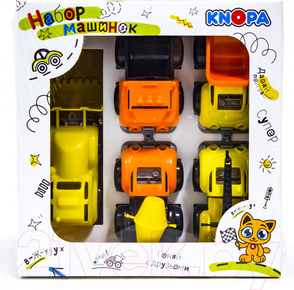 Изображение товара Набор игрушечных автомобилей Knopa Вжух на стройке / 86264