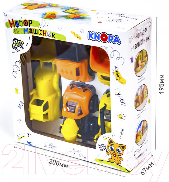 Изображение товара Набор игрушечных автомобилей Knopa Вжух на стройке / 86264