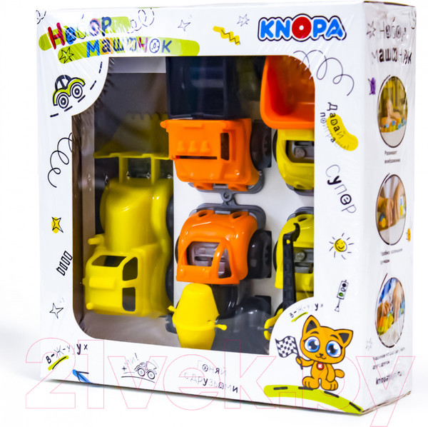 Изображение товара Набор игрушечных автомобилей Knopa Вжух на стройке / 86264