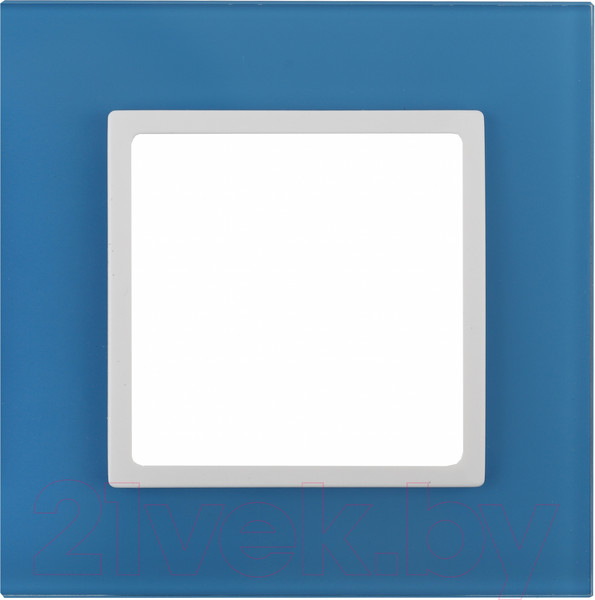 Изображение товара Рамка для выключателей и розеток ЭРА Elegance 14-5101-28 / Б0034482 (голубой/белый)