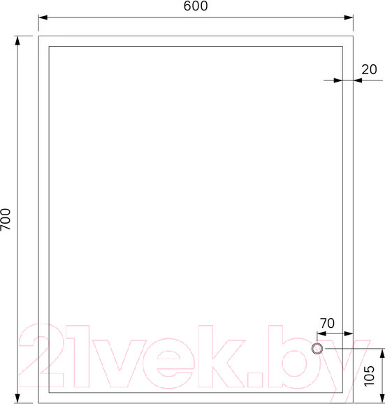Изображение товара Зеркало IDDIS Brick BRI6000i98
