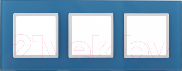 Изображение товара Рамка для выключателей и розеток ЭРА Elegance 14-5103-28 / Б0034518 (голубой/белый)