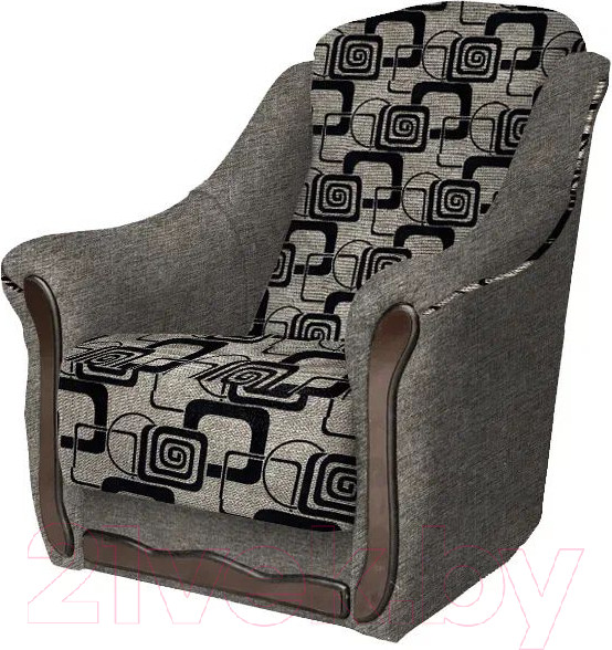 Изображение товара Кресло мягкое Асмана Анна (рогожка кубики коричневые/рогожка бежевый)