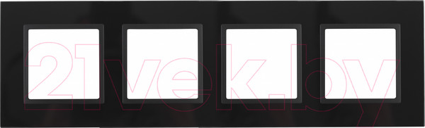 Изображение товара Рамка для выключателей и розеток ЭРА Elegance 14-5104-05 / Б0034528 (черный/антрацитовый)