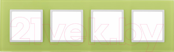 Изображение товара Рамка для выключателей и розеток ЭРА Elegance 14-5104-26 / Б0034534 (лайм/белый)