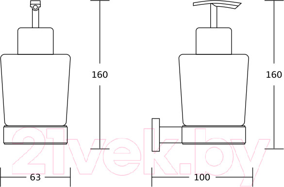 Изображение товара Дозатор для жидкого мыла Gross Aqua Evo GA17638A