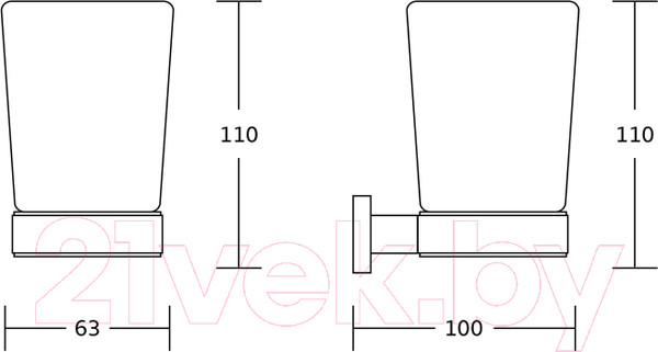 Изображение товара Стакан для зубной щетки и пасты Gross Aqua Evo GA17638