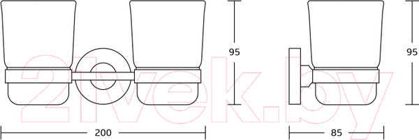 Изображение товара Набор стаканов для зубной щетки и пасты Gross Aqua Loft GA50552