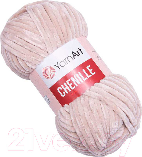 Изображение товара Пряжа для вязания Yarnart Chenille 100% микрополиэстер / 571 (90м, кремово-бежевый)