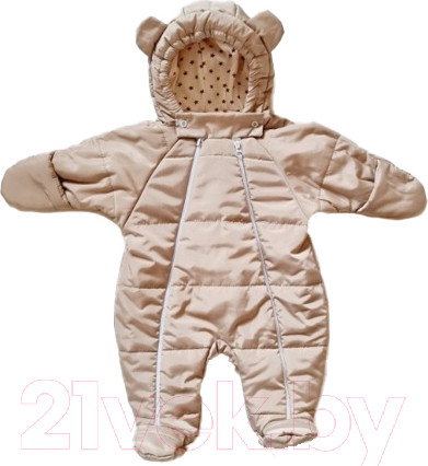 Изображение товара Комбинезон прогулочный детский Sofi Тедди / 3025-Б (р.62, бежевый)