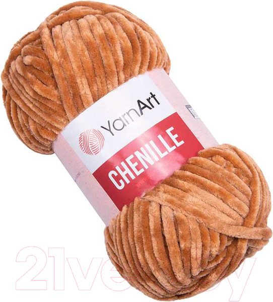 Изображение товара Пряжа для вязания Yarnart Chenille 100% микрополиэстер / 565 (90м, коричневый)