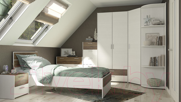 Изображение товара Стеллаж Евва Венеция ВН-5T (бодега белый/ясень орландо)