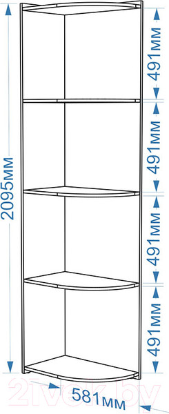 Изображение товара Стеллаж Евва Венеция ВН-5T (бодега белый/ясень орландо)