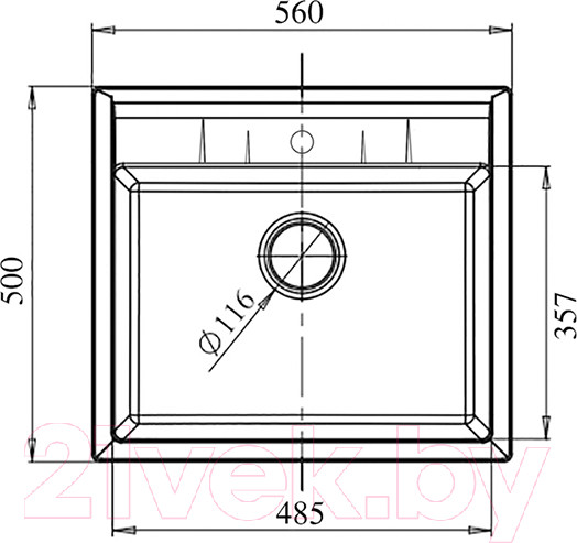 Изображение товара Мойка кухонная GranFest Quadro GF-Q561 (черный)