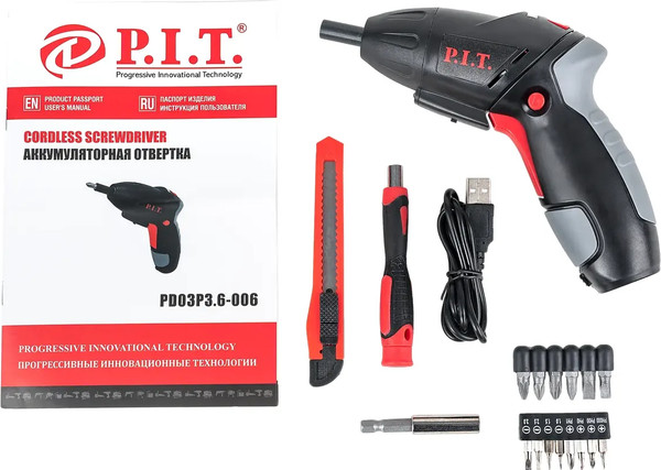 Изображение товара Электроотвертка P.I.T PD03P3.6-006