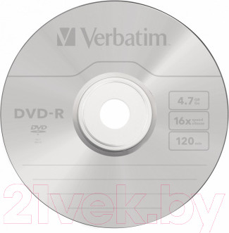 Изображение товара Набор дисков DVD-R Verbatim 4.7Гб / 43729 (10шт)