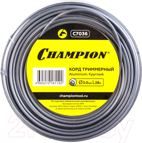 Изображение товара Леска для триммера Champion C7036