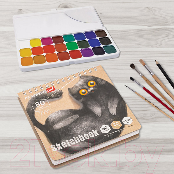 Изображение товара Скетчбук Brauberg Art Debut / 112983 (белая бумага)