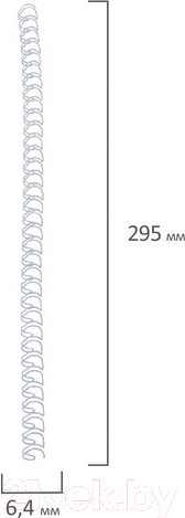Изображение товара Пружины для переплета Brauberg 6.4мм / 530822 (белый)