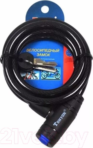 Изображение товара Велозамок Tonyon 10x1500 / 506K-1015 (черный)