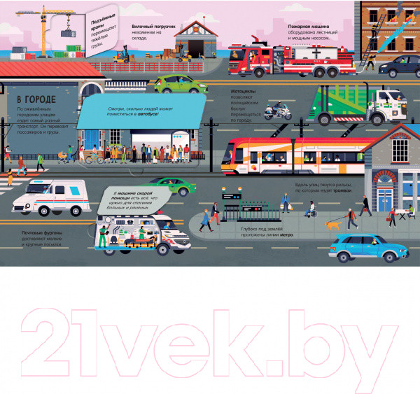 Изображение товара Энциклопедия CLEVER Транспорт. Энциклопедия с окошками (Петти У.)