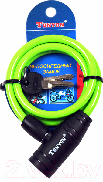 Изображение товара Велозамок Tonyon 10x1500 / 506K-1015C (в ассортименте)