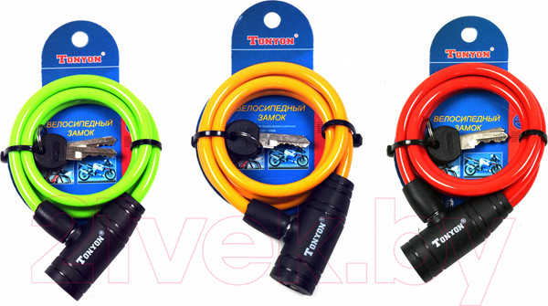 Изображение товара Велозамок Tonyon 10x1500 / 506K-1015C (в ассортименте)