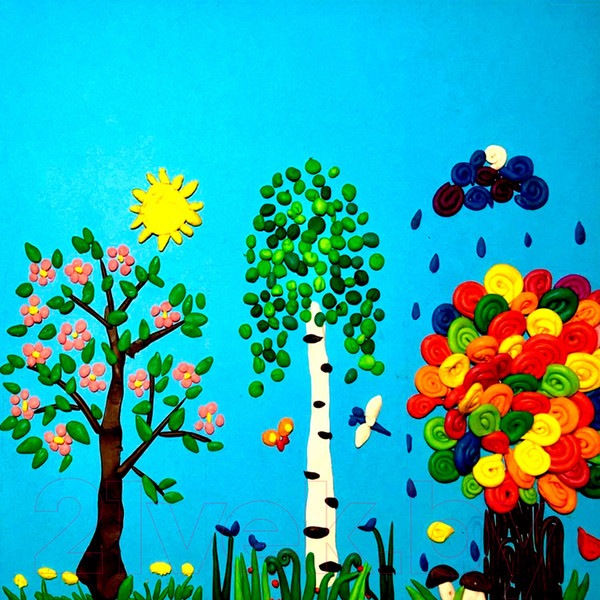 Изображение товара Пластилин Юнландия Веселый шмель / 106432 (18цв)