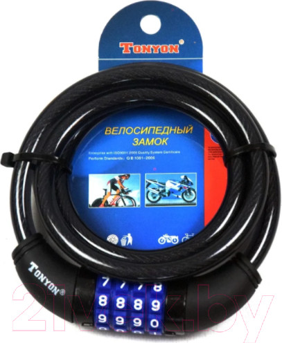 Изображение товара Велозамок Tonyon Кодовый 10x1200 / 5231C-1012 (черный)