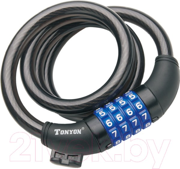 Изображение товара Велозамок Tonyon Кодовый 12x1200 / 5231С-1212 (черный)