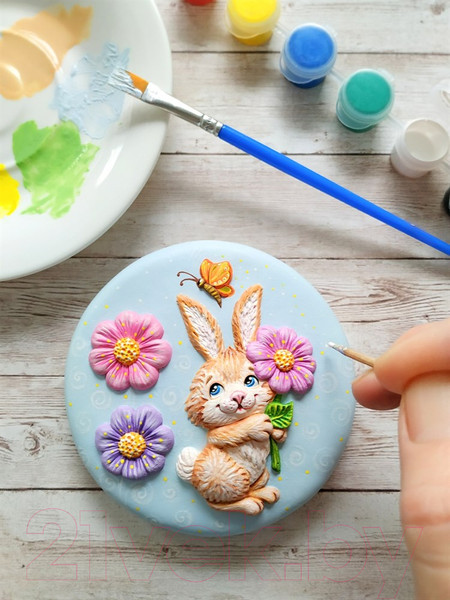 Изображение товара Набор для творчества Раскрась и подари Зайчик / IG-1042