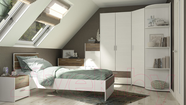 Изображение товара Комплект мебели для спальни Евва Венеция 6 (бодега белый/ясень орландо)