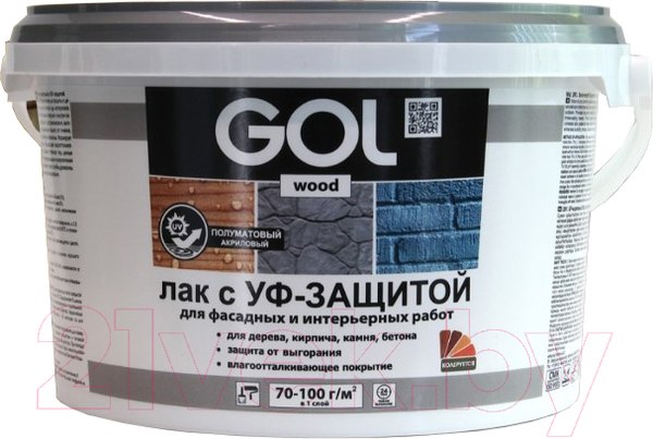 Изображение товара Лак GOL Wood Акриловый с УФ-защитой (900г, полуматовый)